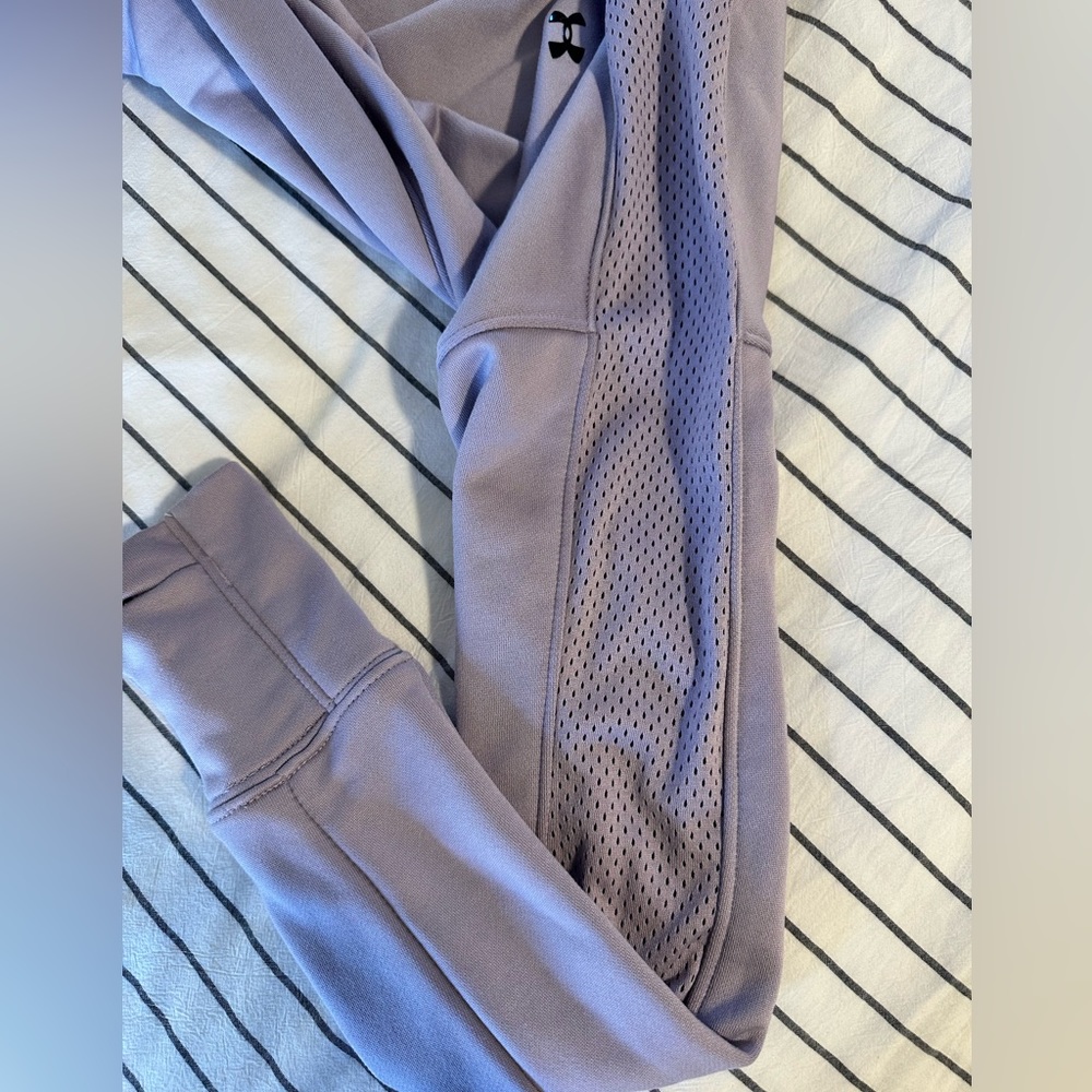 Under Armour - Purple Funnel-Neck Cropped Sweatshirt - Picture 3 of 6